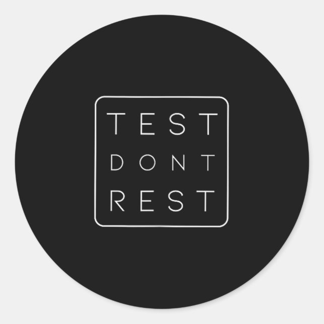 Sticker Rond Quality Urance Software Tester Qa Engineer Geeks F (Devant)