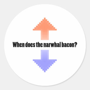 Sticker Rond Quand fait la question d'Upvote Reddit de lard de