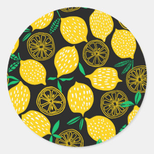 Sticker Rond Quand La Vie Vous Donne Des Citrons Citron Jaune S