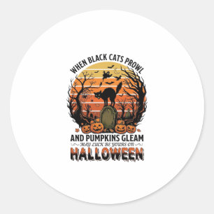 Sticker Rond Quand les chats noirs rôdent Pompe à tombeau de ch