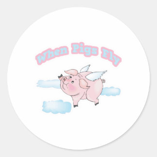 Sticker Rond quand les poules auront des dents
