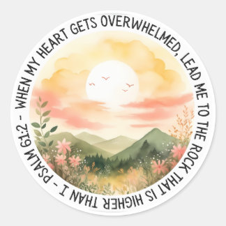 Sticker Rond Quand mon cœur est submergé