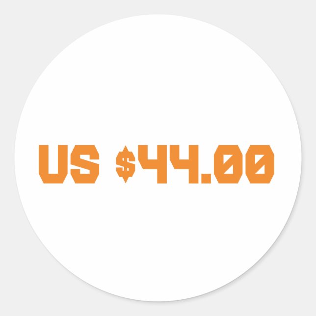 Sticker Rond Quarante quatre dollars (Devant)
