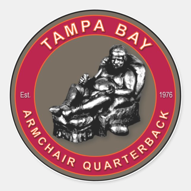 Sticker Rond Quartier des fauteuils - Football de Tampa Bay (Devant)