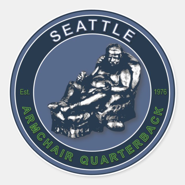 Sticker Rond Quartier Fauteuil - Seattle Football (Devant)