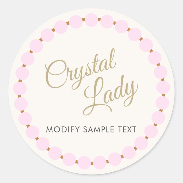 Sticker Rond Quartz Crystal Jewelry Designer L (Devant)