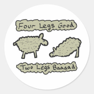 Sticker Rond Quatre pattes