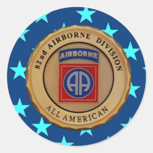 Sticker Rond quatre-vingt-deuxième Bras de "USARMYFANMERCH"