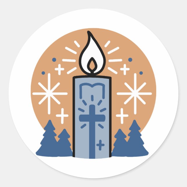 Sticker Rond Que la foi brille (Devant)