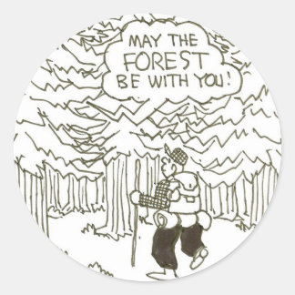Sticker Rond "Que la forêt soit avec vous !"