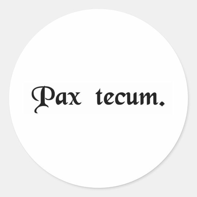 Sticker Rond Que la paix soit avec vous. (Devant)