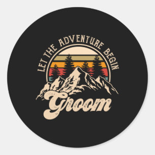 Sticker Rond Que l'aventure commence Mariage de couples de mari