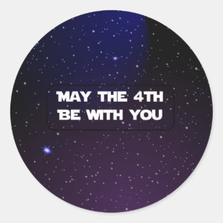 Sticker Rond Que le 4 mai soit avec toi
