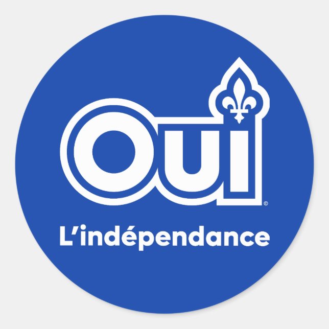 Sticker Rond Québec OUI (Devant)