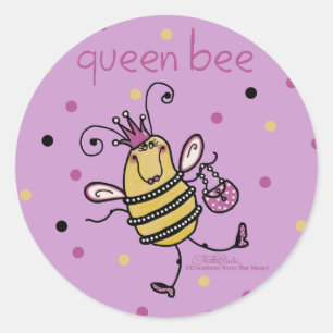 Sticker Rond Queen Bee