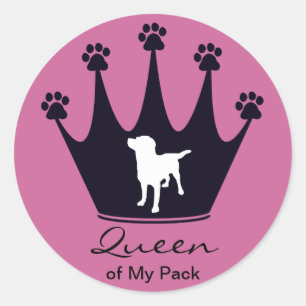 Sticker Rond Queen of My Pack