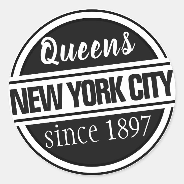 Sticker Rond Queens NYC (Devant)