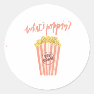 Sticker Rond Quel est le Popcorn de Poppin