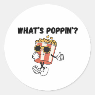 Sticker Rond Quel est le Popcorn de Poppin