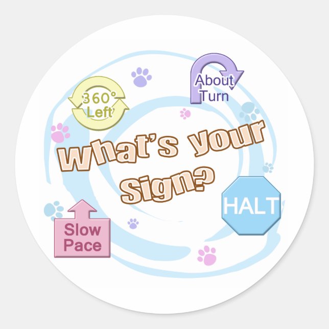 Sticker Rond Quelle est votre obéissance au rallye des signes ? (Devant)