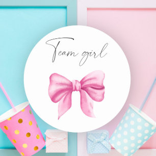 Sticker Rond Quelle sera l'équipe fille du bébé