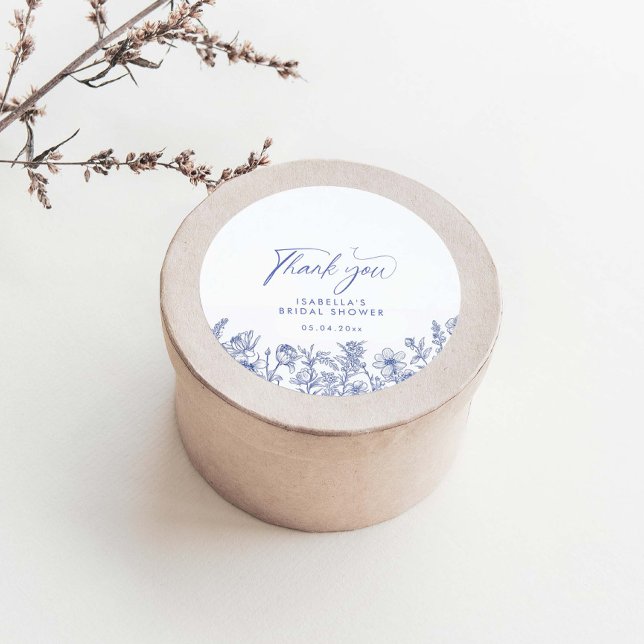 Sticker Rond Quelque chose de bleu avant de faire Fête des mari (Créateur téléchargé)