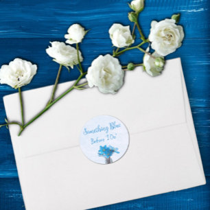 Sticker Rond Quelque chose de bleu avant mon shower de mariage