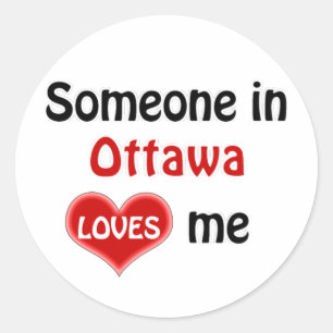 Sticker Rond Quelqu'un à Ottawa m'aime