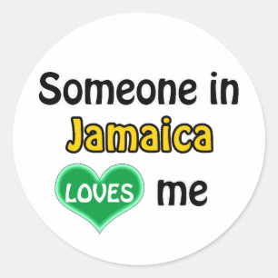 Sticker Rond Quelqu'un en Jamaïque m'aime