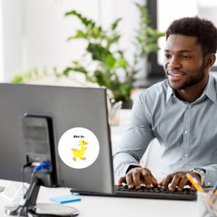 Sticker Rond Qu'est-ce que le canard ?