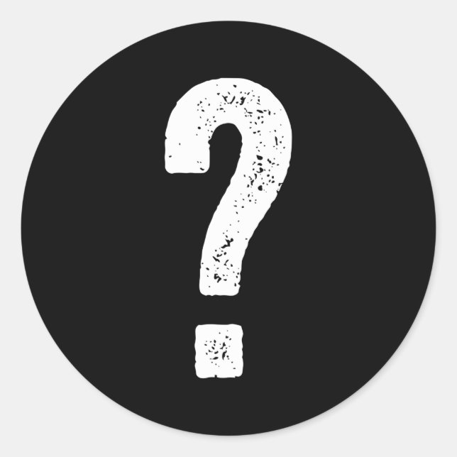 Sticker Rond Question Mark Devine Qui (Devant)