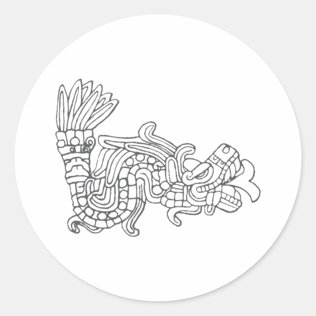 Sticker Rond Quetzalcoatl (Devant)
