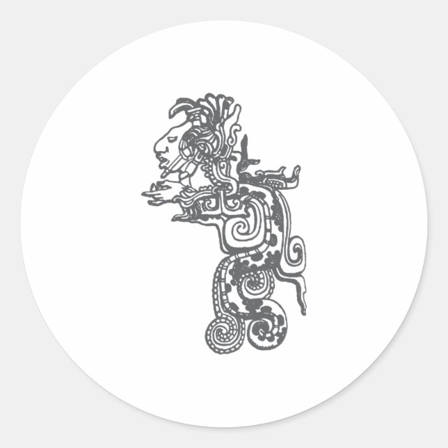 Sticker Rond Quetzalcoatl (Devant)