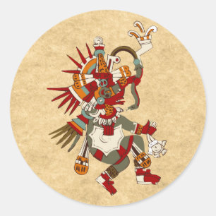 Sticker Rond Quetzalcoatl