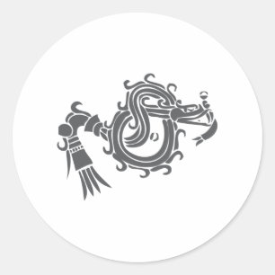Sticker Rond Quetzalcoatl