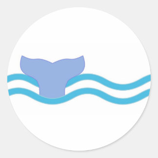 Sticker Rond Queue de baleine