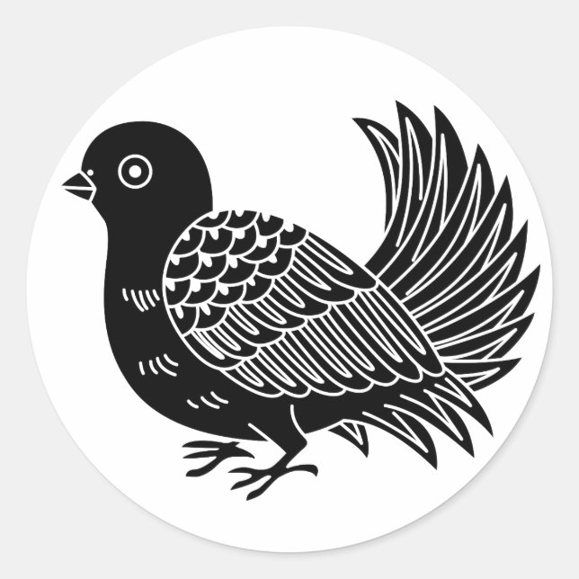 Sticker Rond Queue de fantail (Devant)