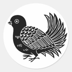 Sticker Rond Queue de fantail