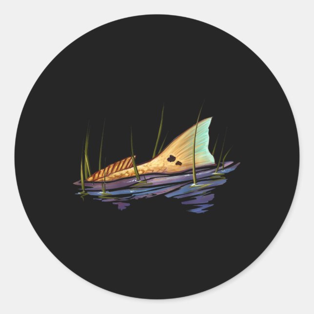 Sticker Rond Queue rousse de sébaste Poisson Chemise de sébaste (Devant)