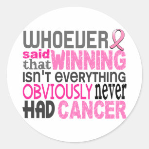 Sticker Rond Qui A Dit Le Cancer Du Sein