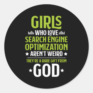 Sticker Rond Qui aime Search Engine Optimization Seo