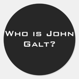 Sticker Rond Qui est John Galt ?