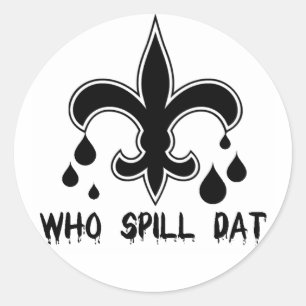 Sticker Rond Qui renversent l'autocollant de Dat