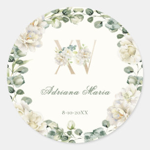Sticker Rond Quinceañera élégante florale pour 15 ans