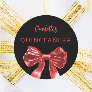 Sticker Rond Quinceanera noir