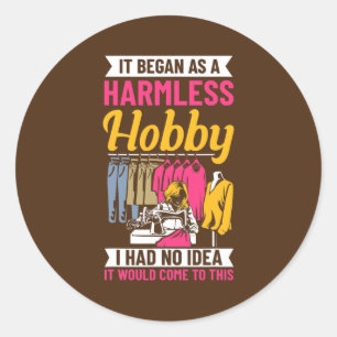 Sticker Rond Quote de citation couture Fabric Vendeur