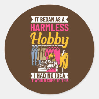Sticker Rond Quote de citation couture Fabric Vendeur