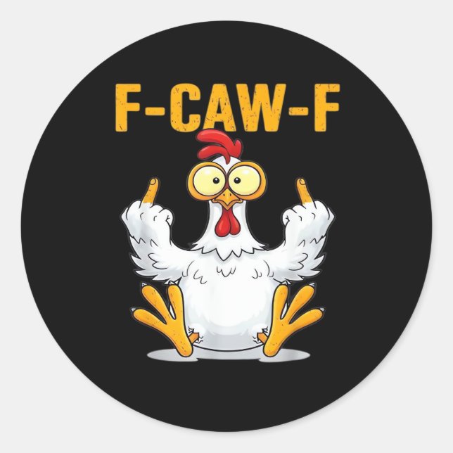 Sticker Rond Quote Rooster Meme Classic (Devant)