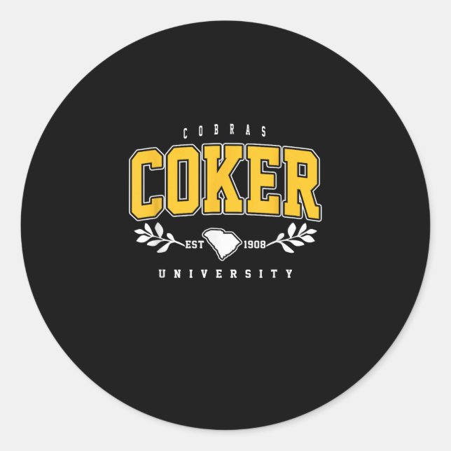 Sticker Rond R Institut Cobras Technologie Arch Retro pour homm (Devant)