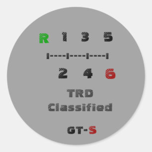 Sticker Rond R, TRD classifié, 1   3   5, I----I----I----I,…